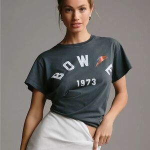 LETLUV Black David Bowie 1973 Cotton Graphic Band Tee NWOT Size S